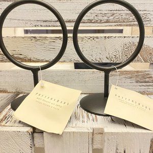 NWT Set {2} Pottery Barn Metal Wall Mount Oil Lamp